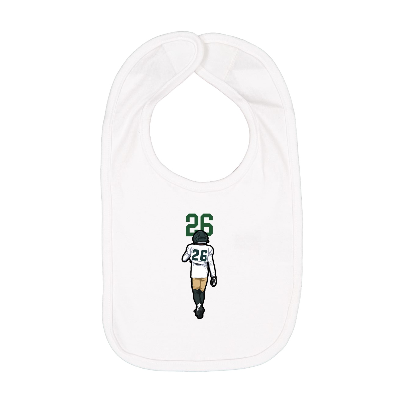 Infant Bib — Number Top in White
