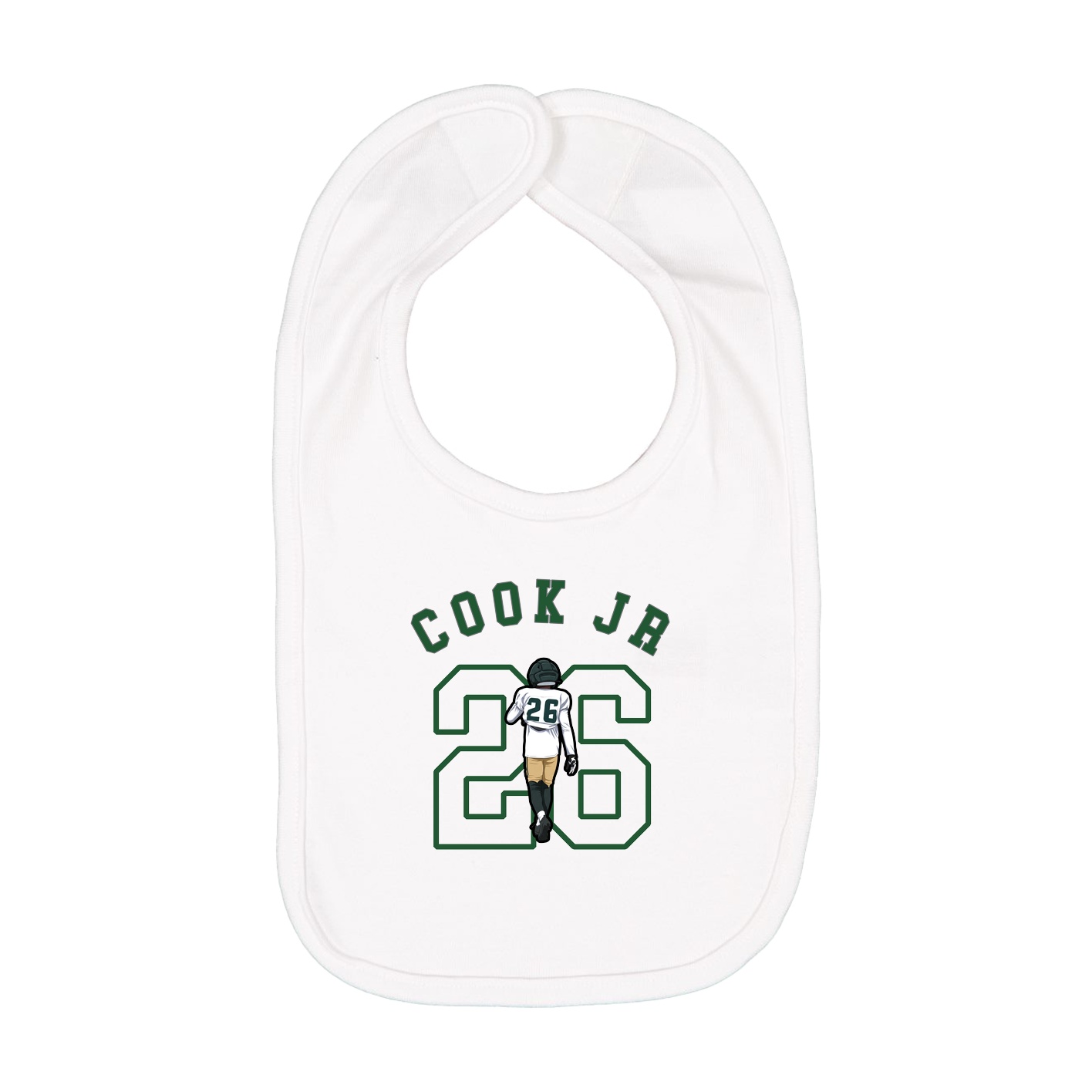 Infant Bib — Shirsey Arch in White
