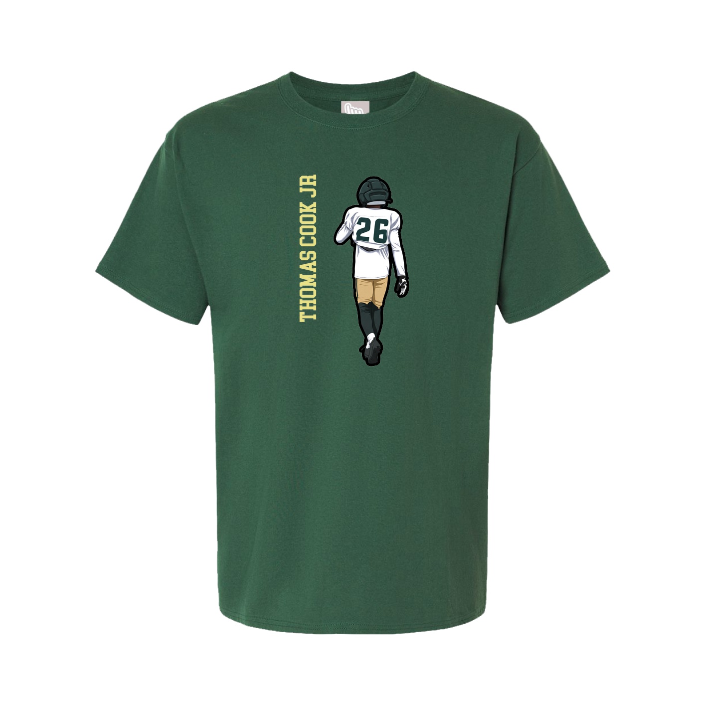 Tee — Name Vertical in Green