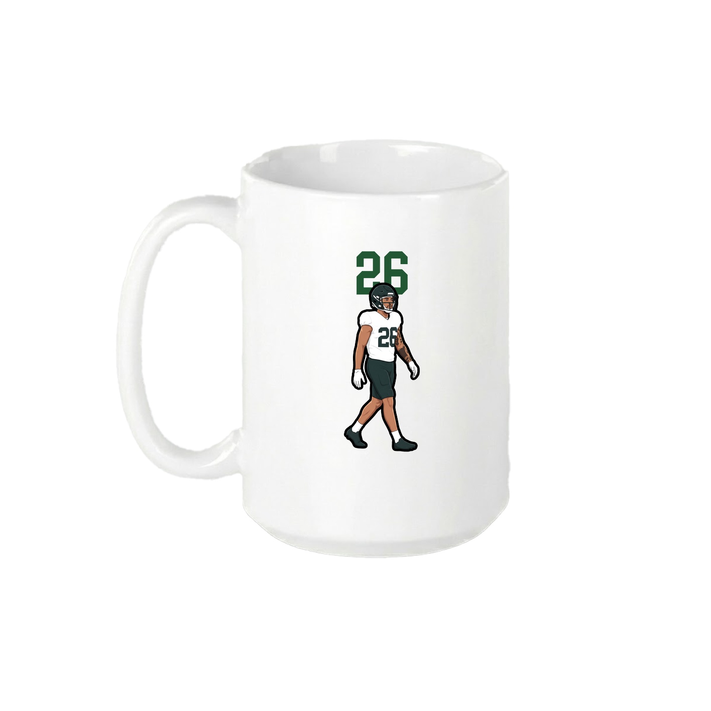 15oz Coffee Mug — Number Top in White