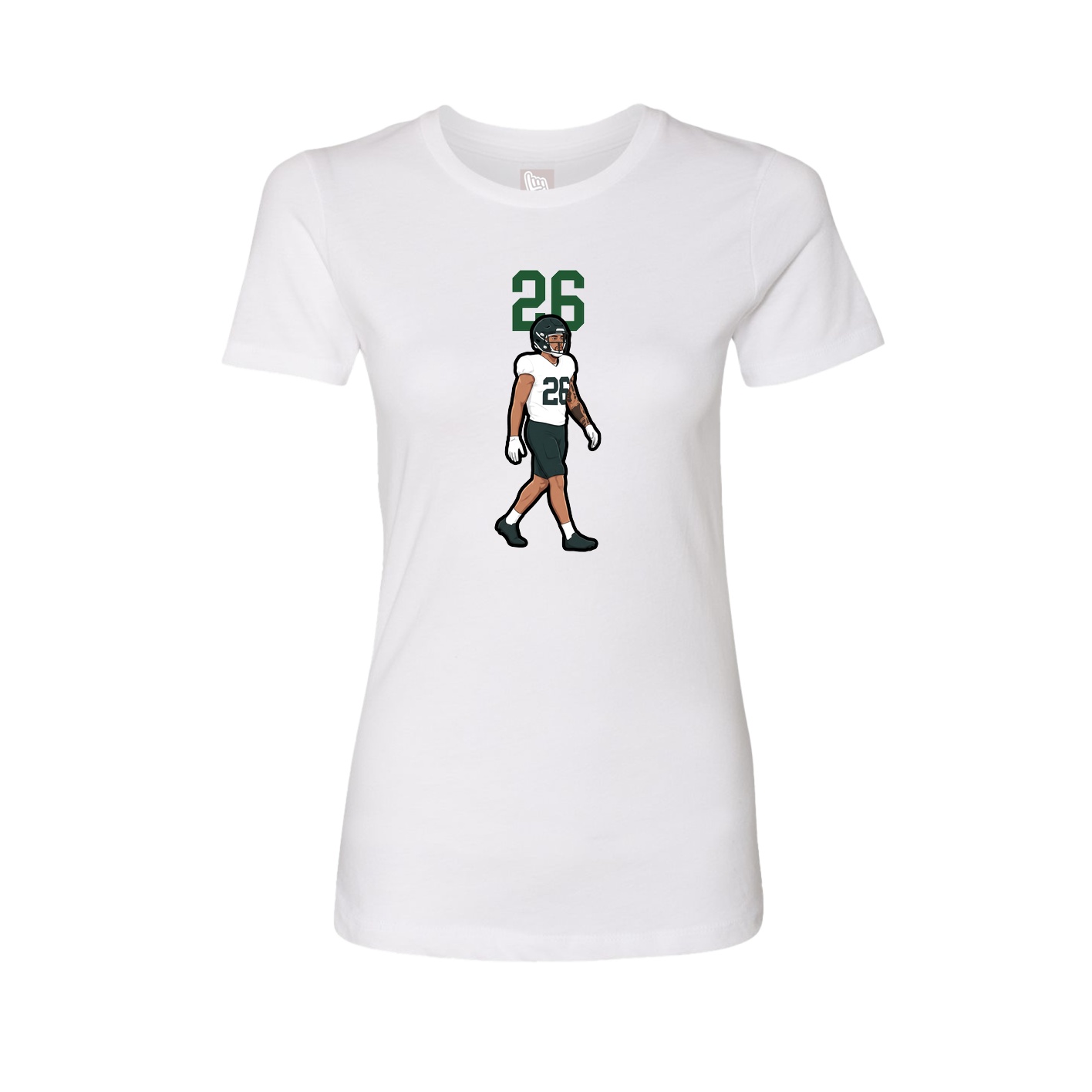 Fitted Women's Tee — Number Top in White