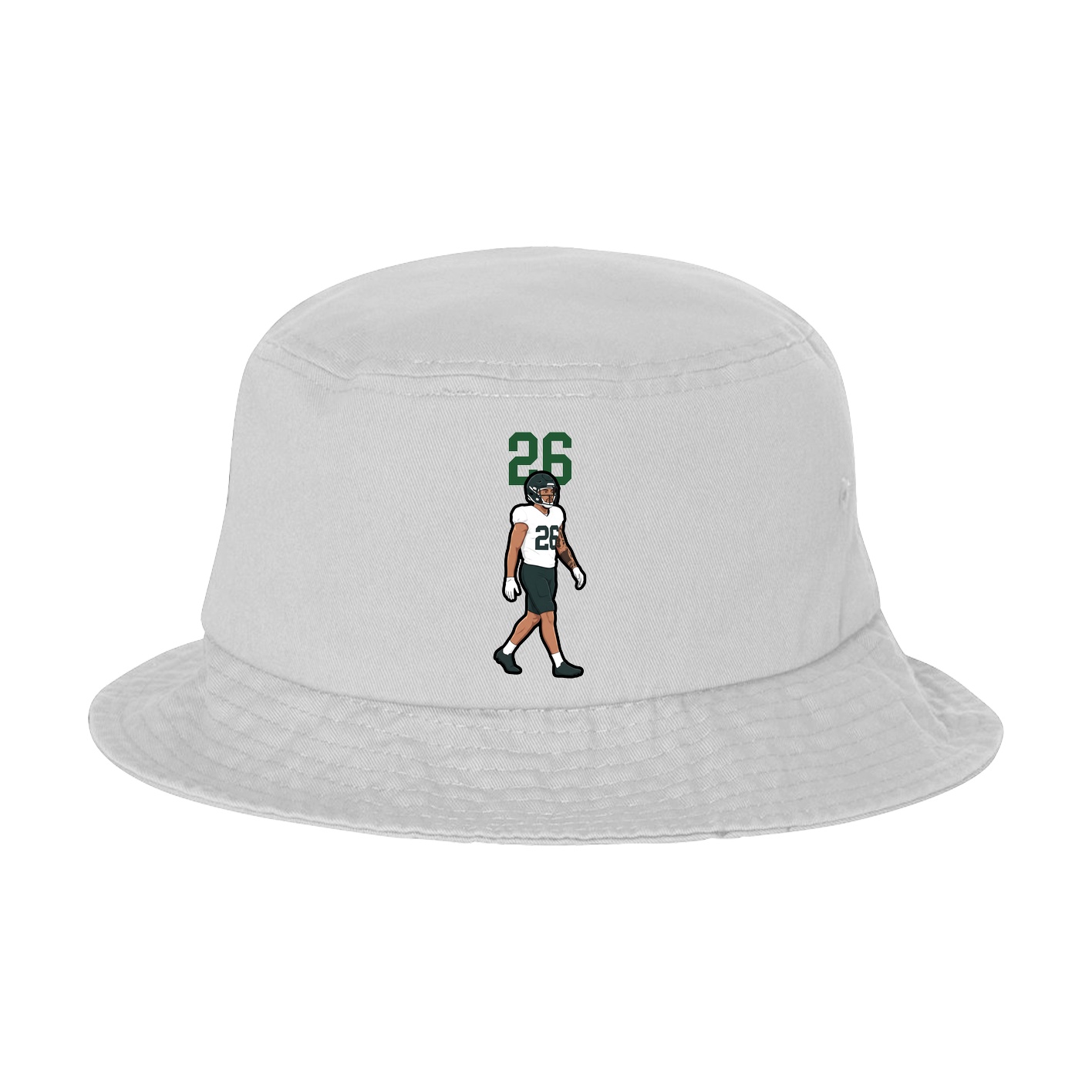 Bucket Cap — Number Top in White
