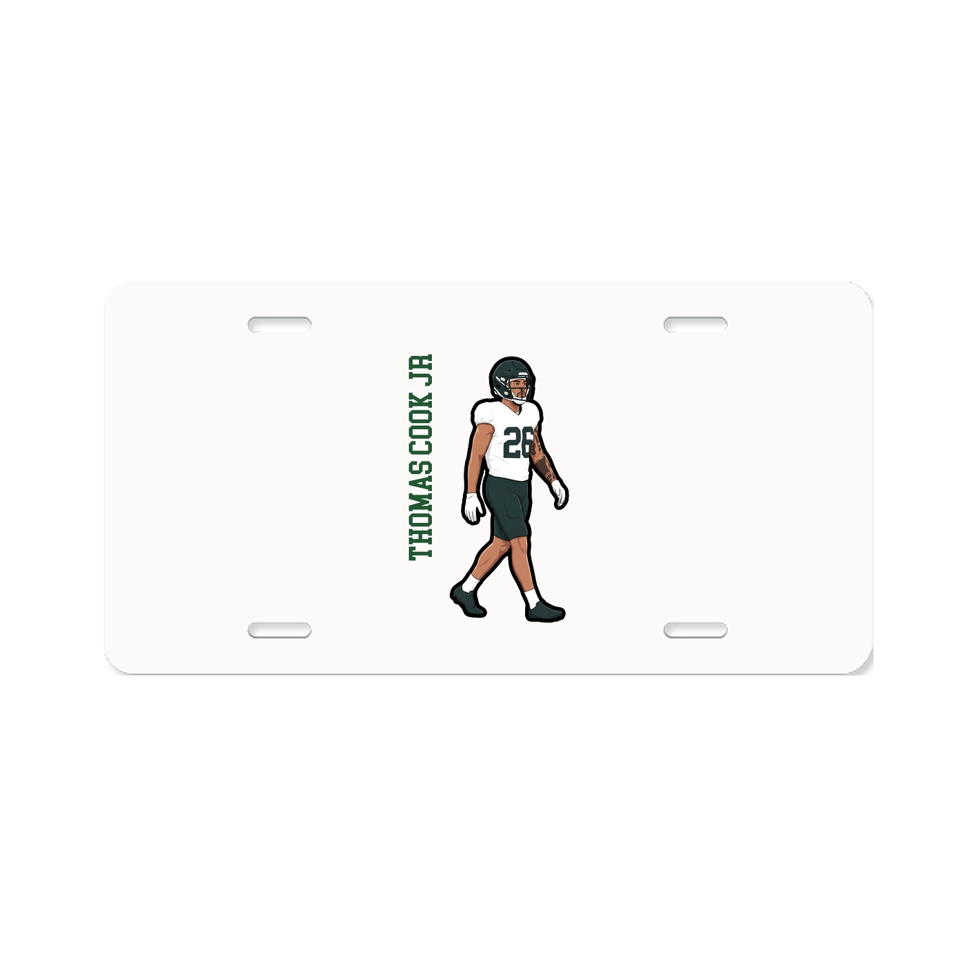 License Plate — Name Vertical in Classic