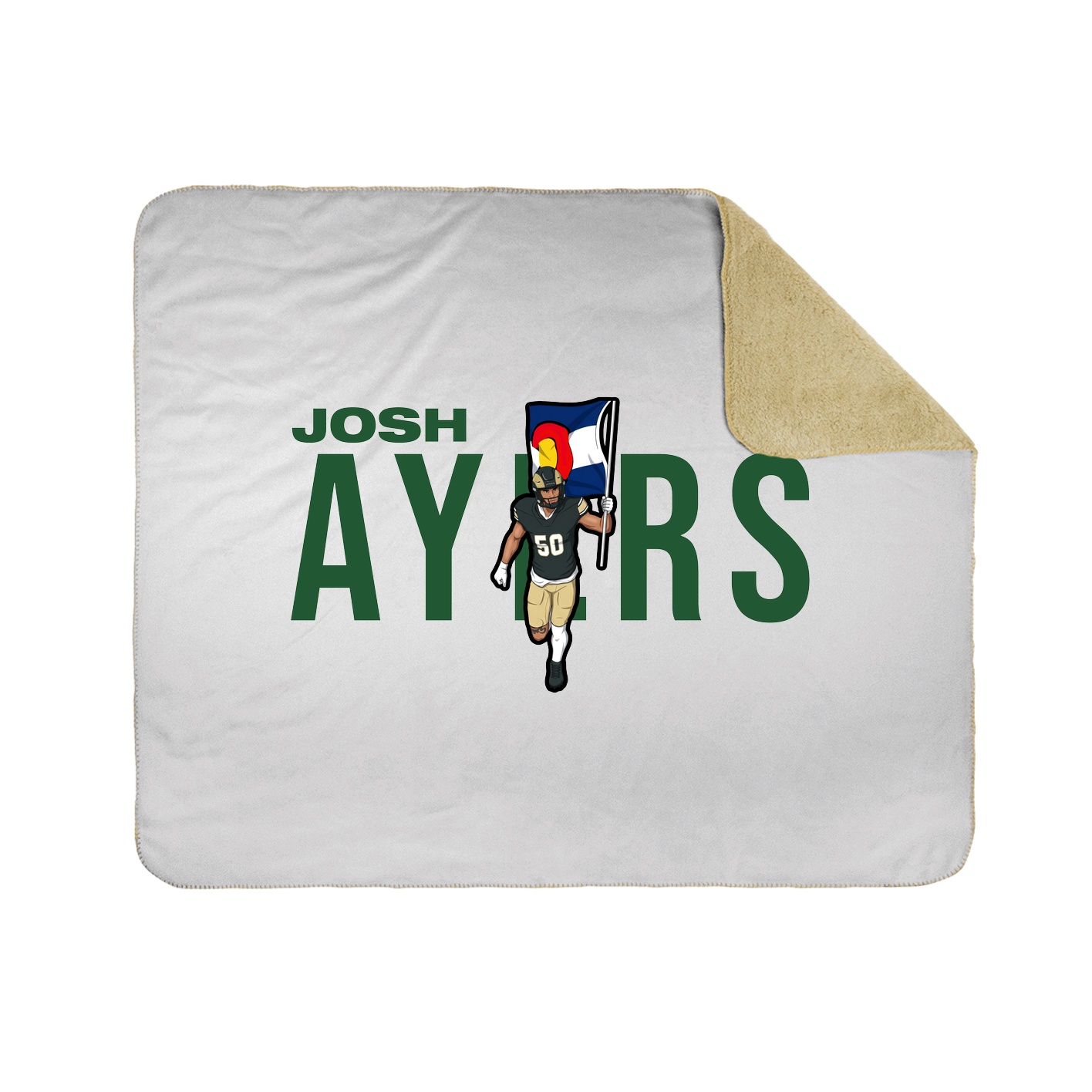 Throw Blanket — Player Name in White