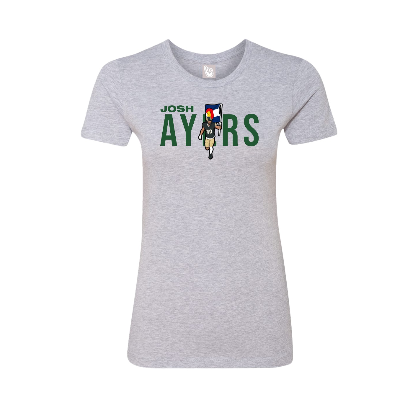 Womens Tee — Player Name in Grey
