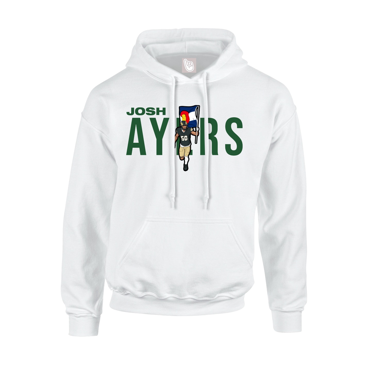 Youth Hoodie — Player Name in White