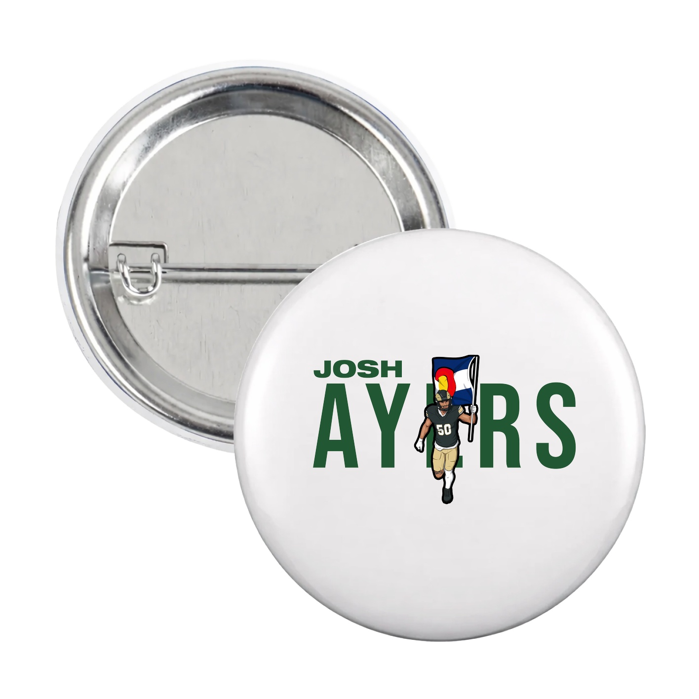 Game Day Button — Player Name in White