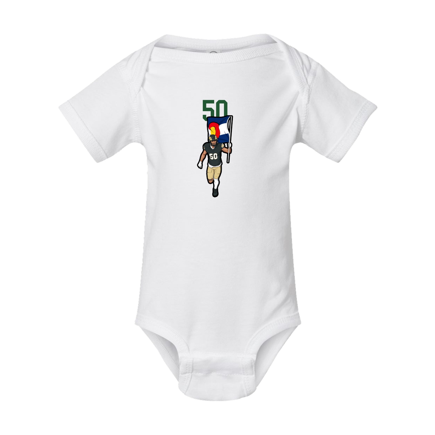 Baby Onesie — Number Top in White
