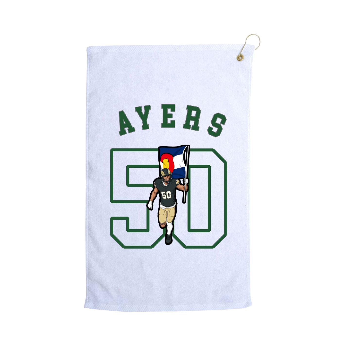 Golf Towel — Shirsey Arch in White