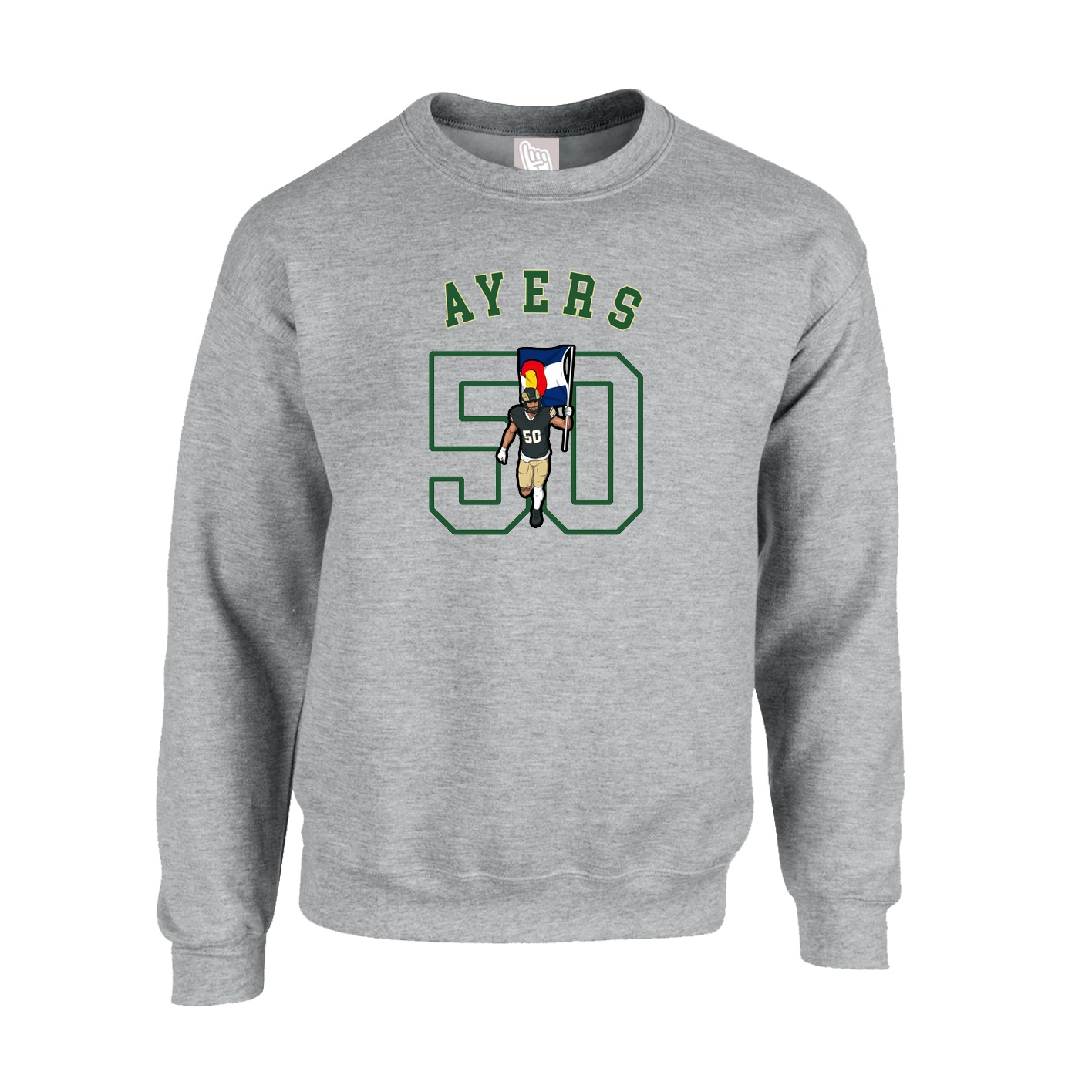 Fleece Crew — Shirsey Arch in Grey