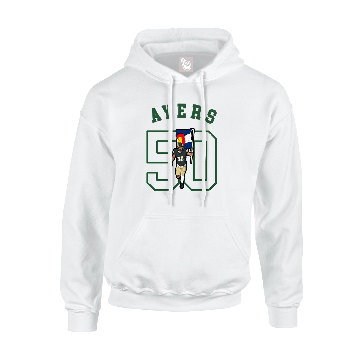 Youth Hoodie — Shirsey Arch in White