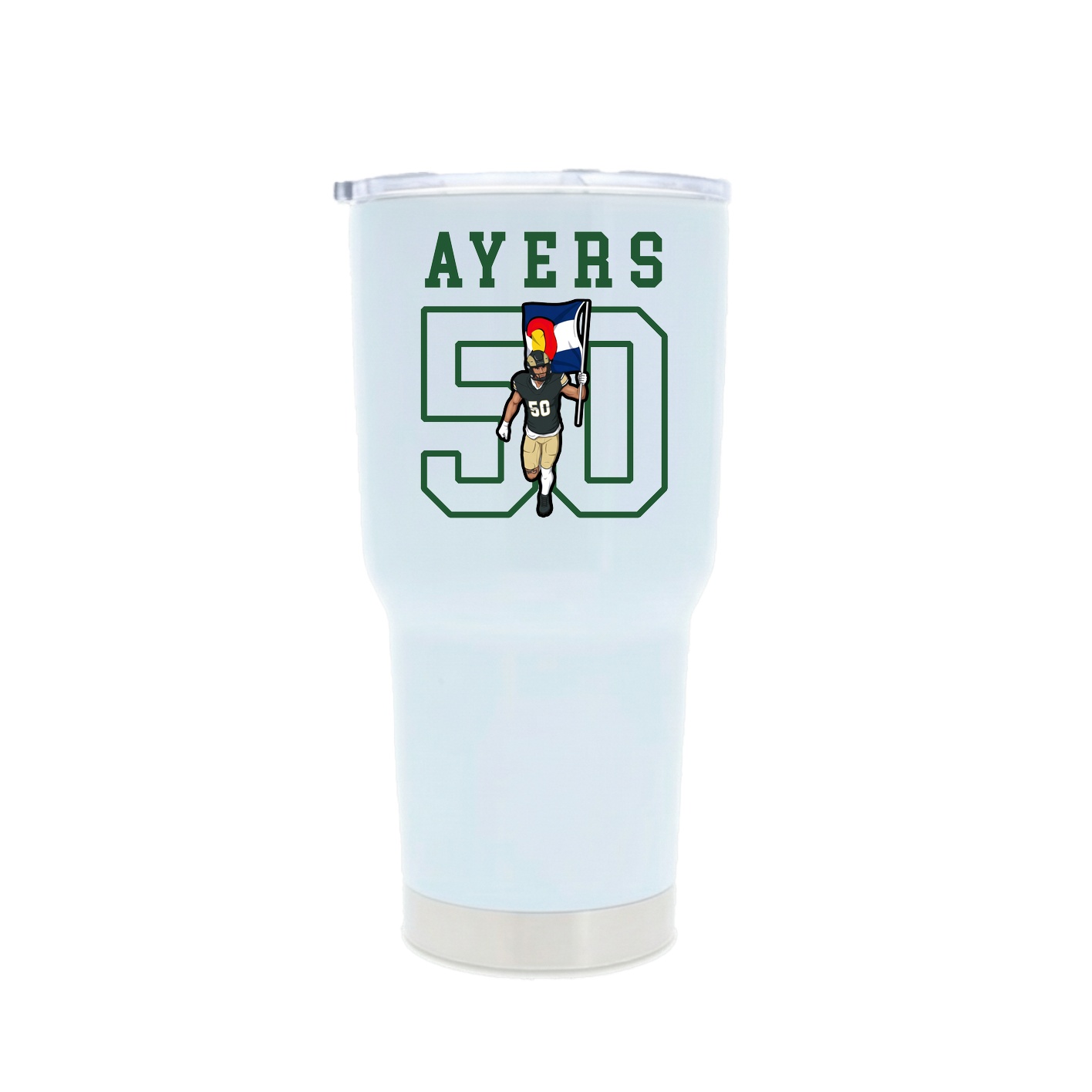 30oz Stainless Steel Tumbler — Shirsey in White