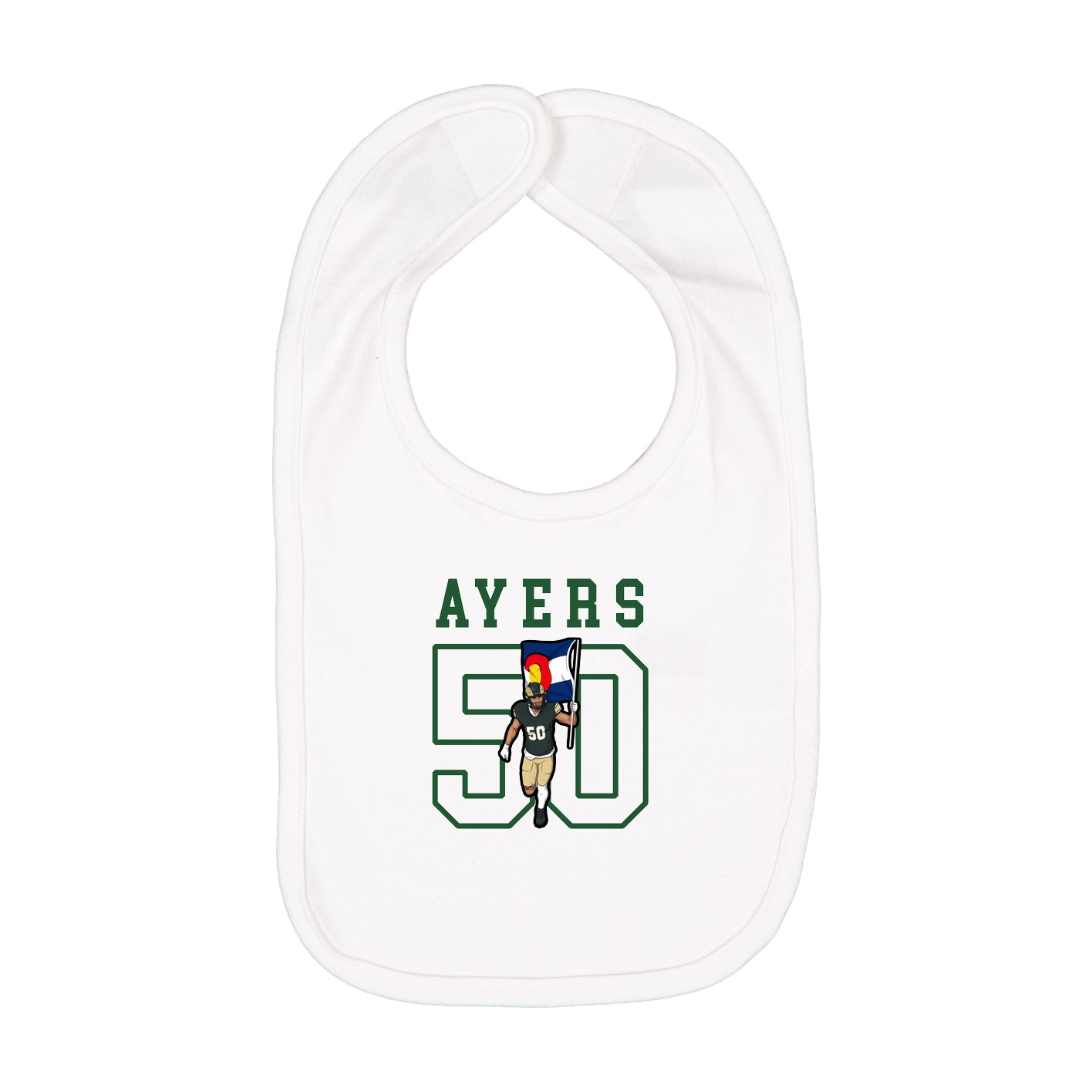 Infant Bib — Shirsey in White