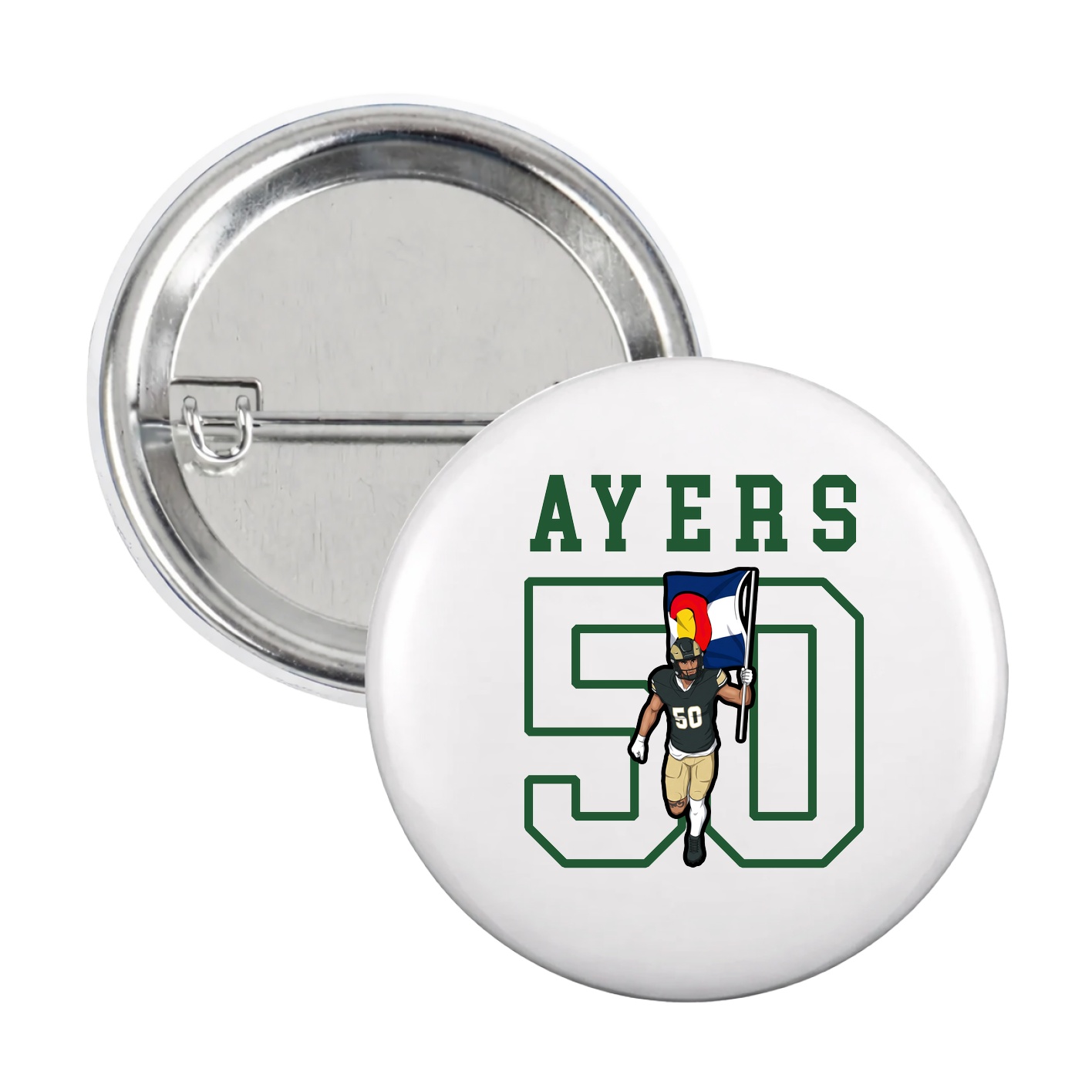 Game Day Button — Shirsey in White
