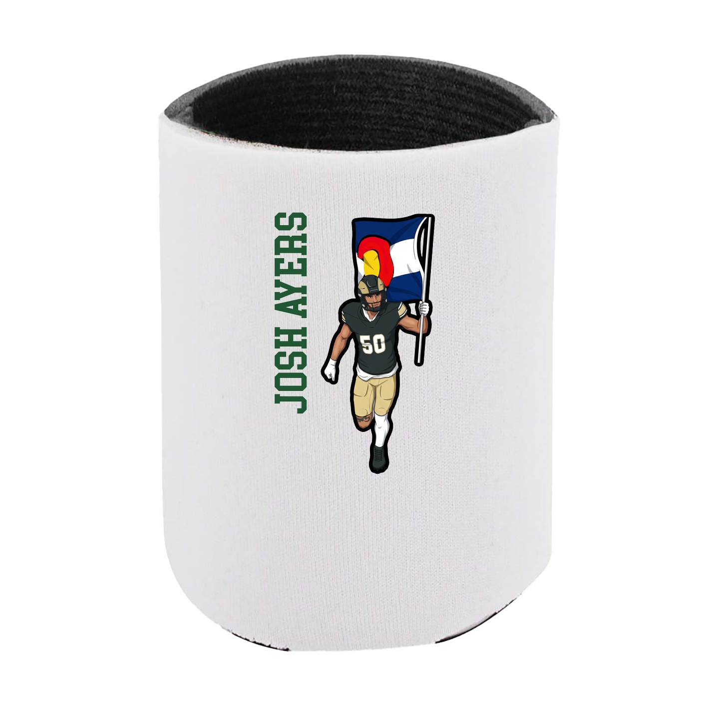 Can Holder — Name Vertical in White