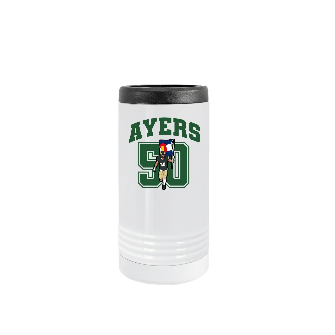 Slim Beverage Holder — Number in White