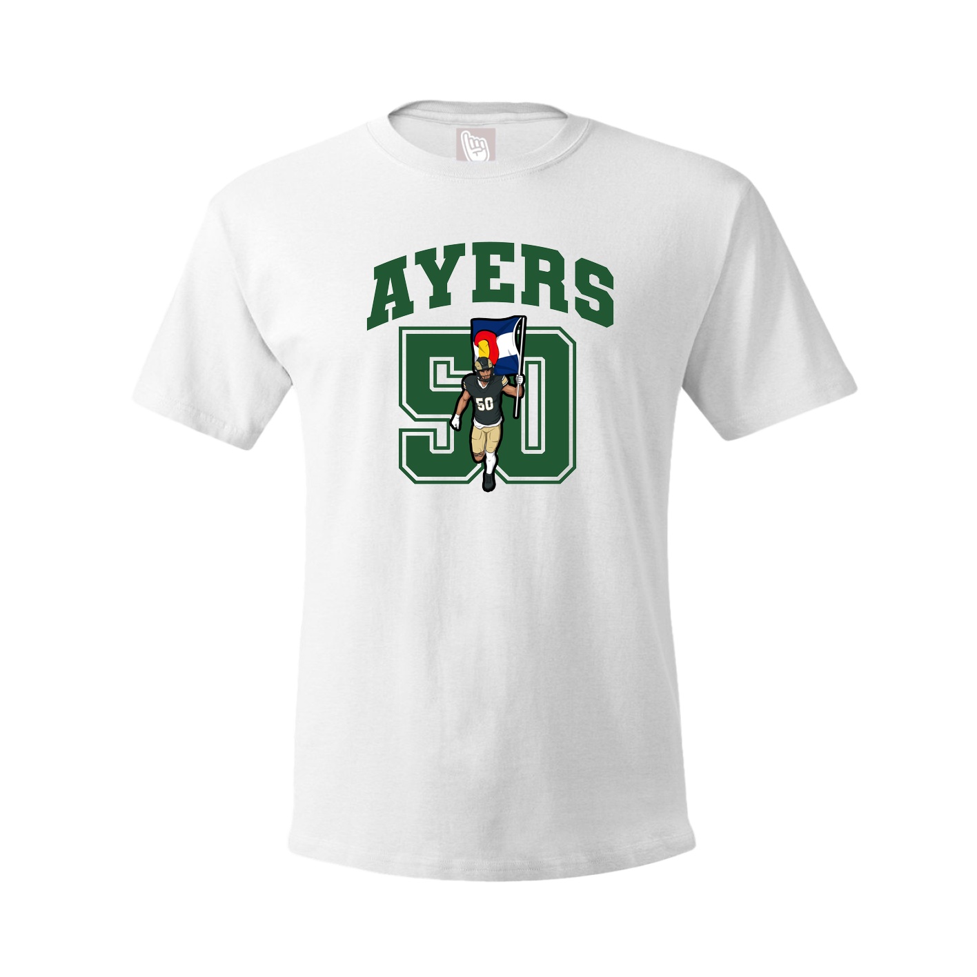 Youth Tee — Number in White