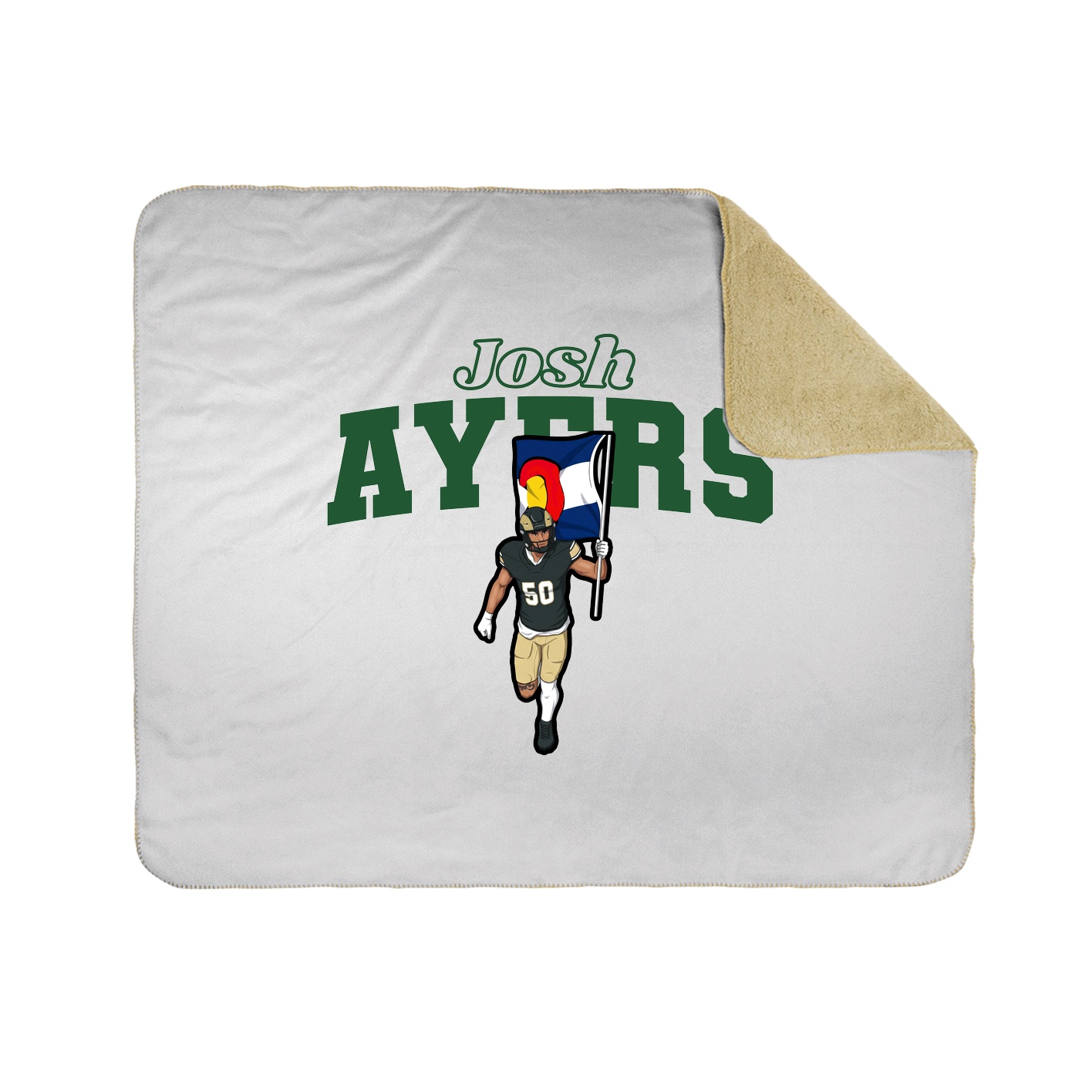 Throw Blanket — Name Arch in White