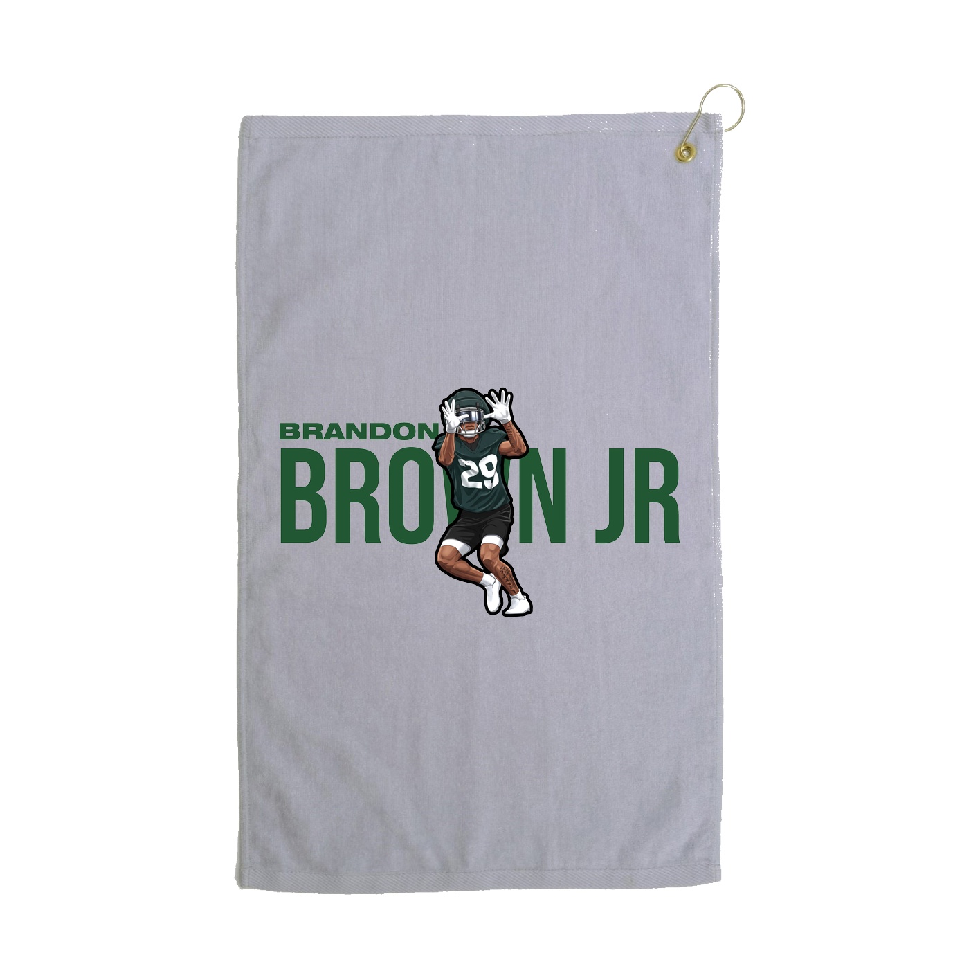 Golf Towel — Player Name in Grey