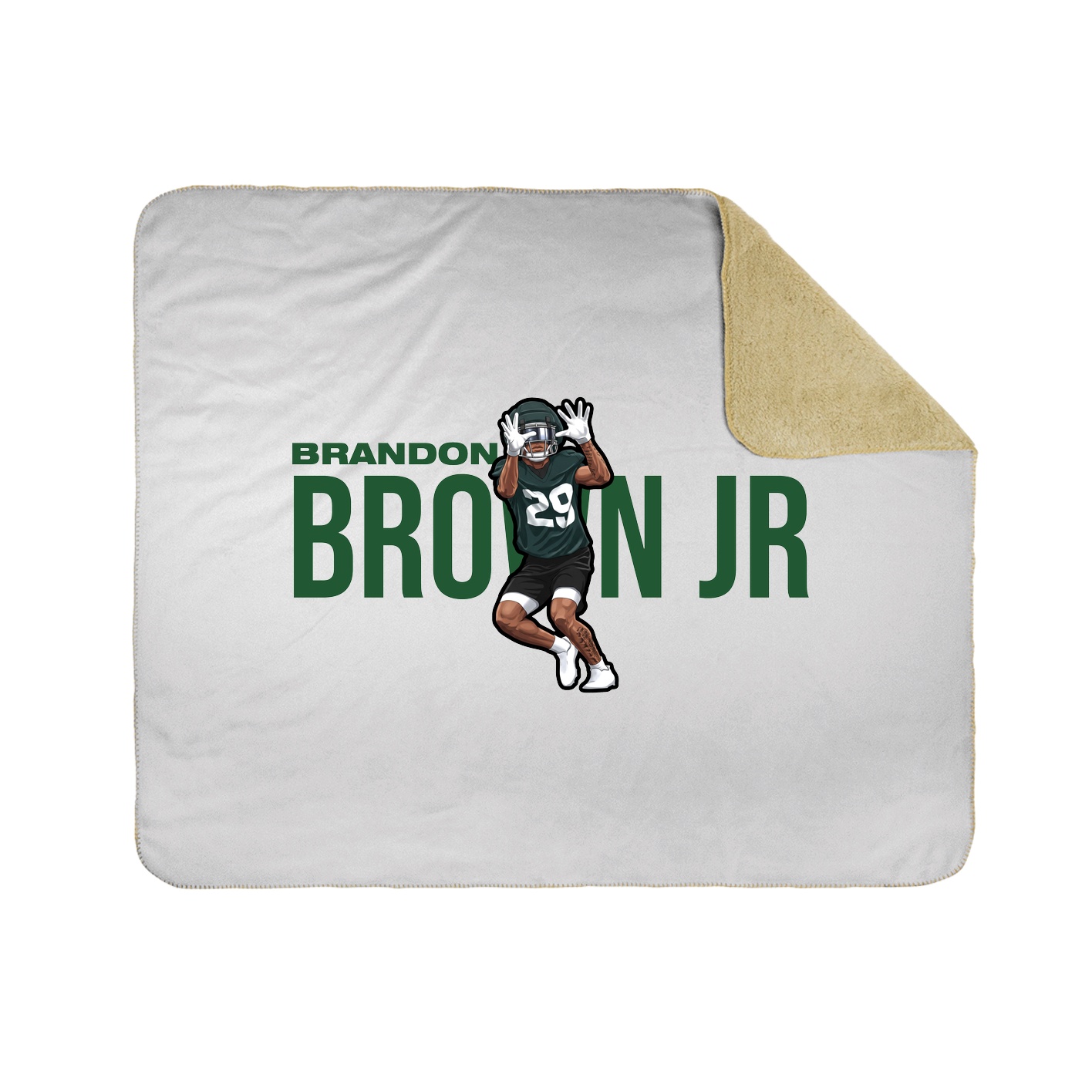 Throw Blanket — Player Name in White