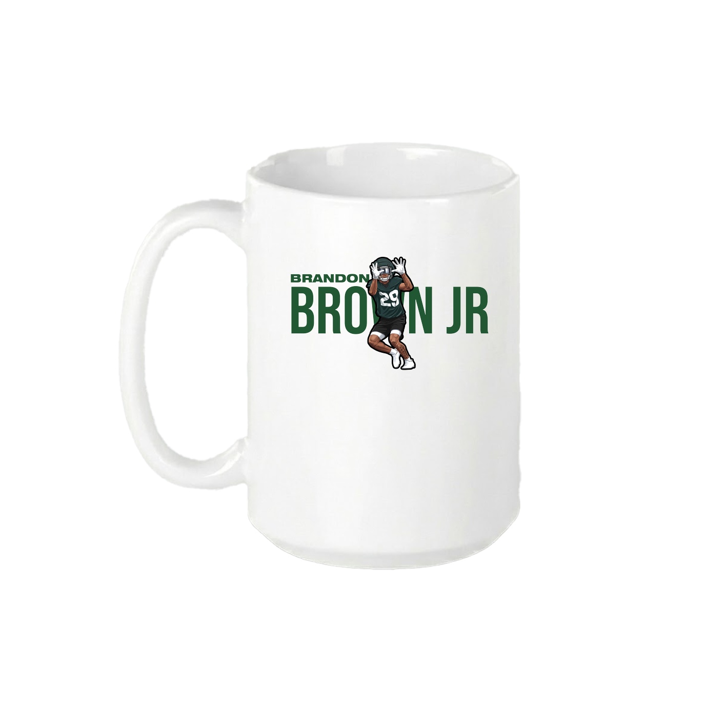 15oz Coffee Mug — Player Name in White