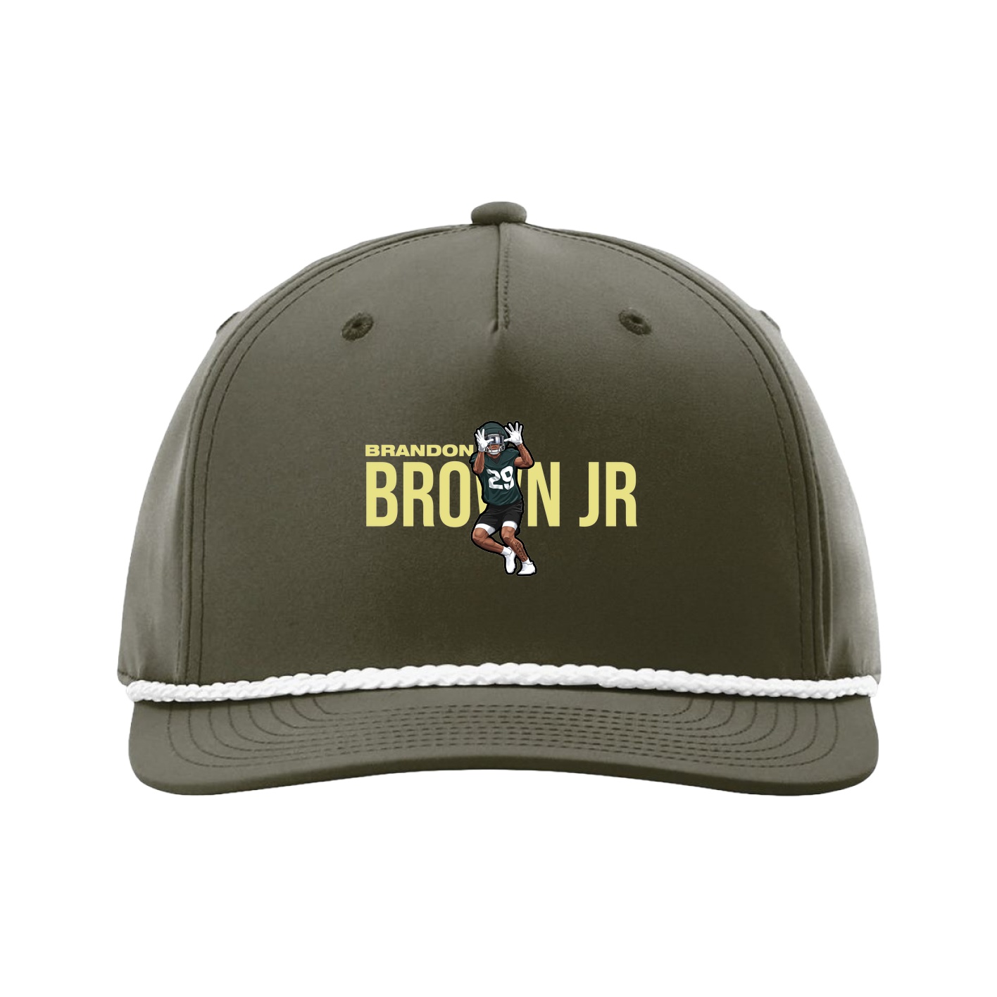 Five-Panel Classic Rope Cap — Player Name in Green