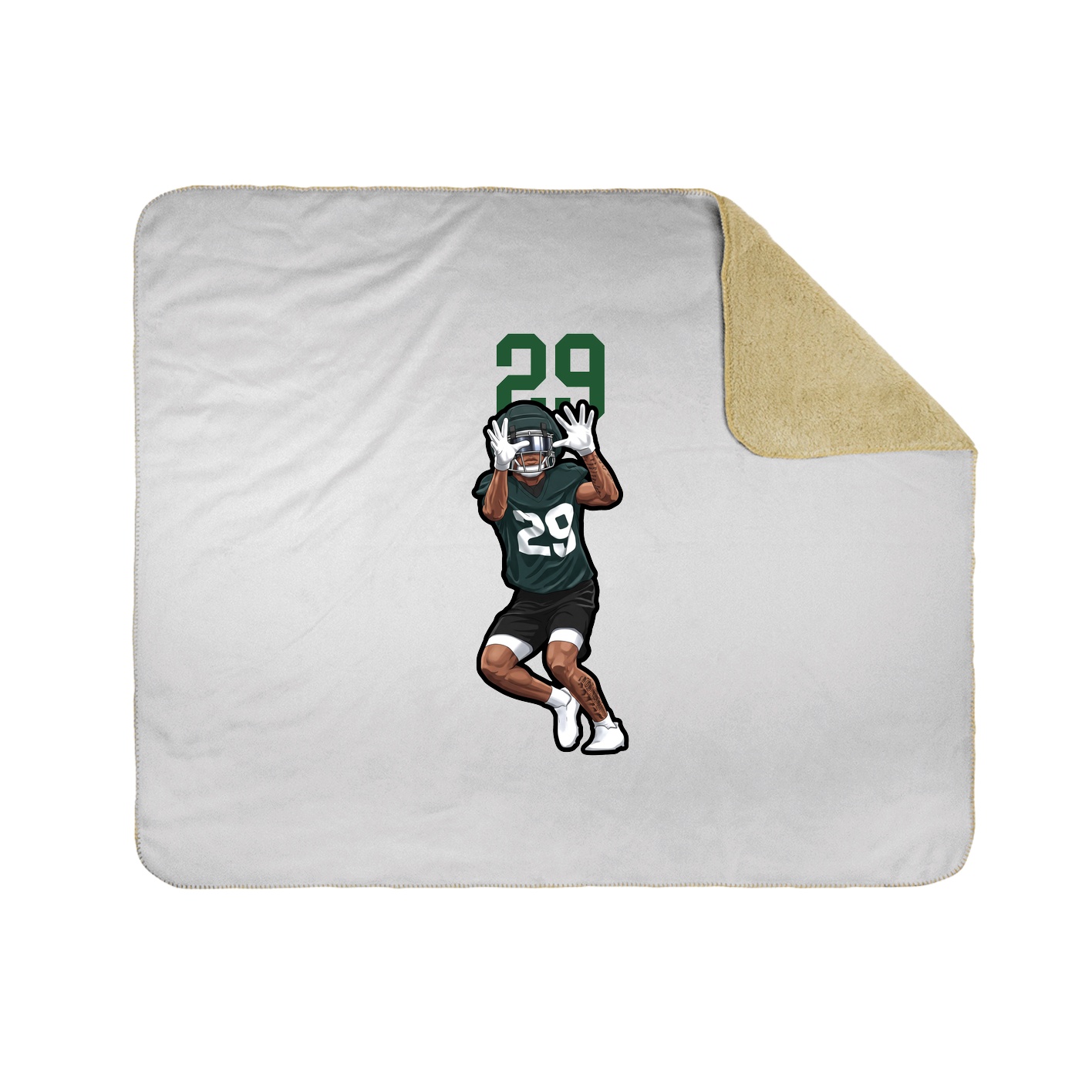Throw Blanket — Number Top in White