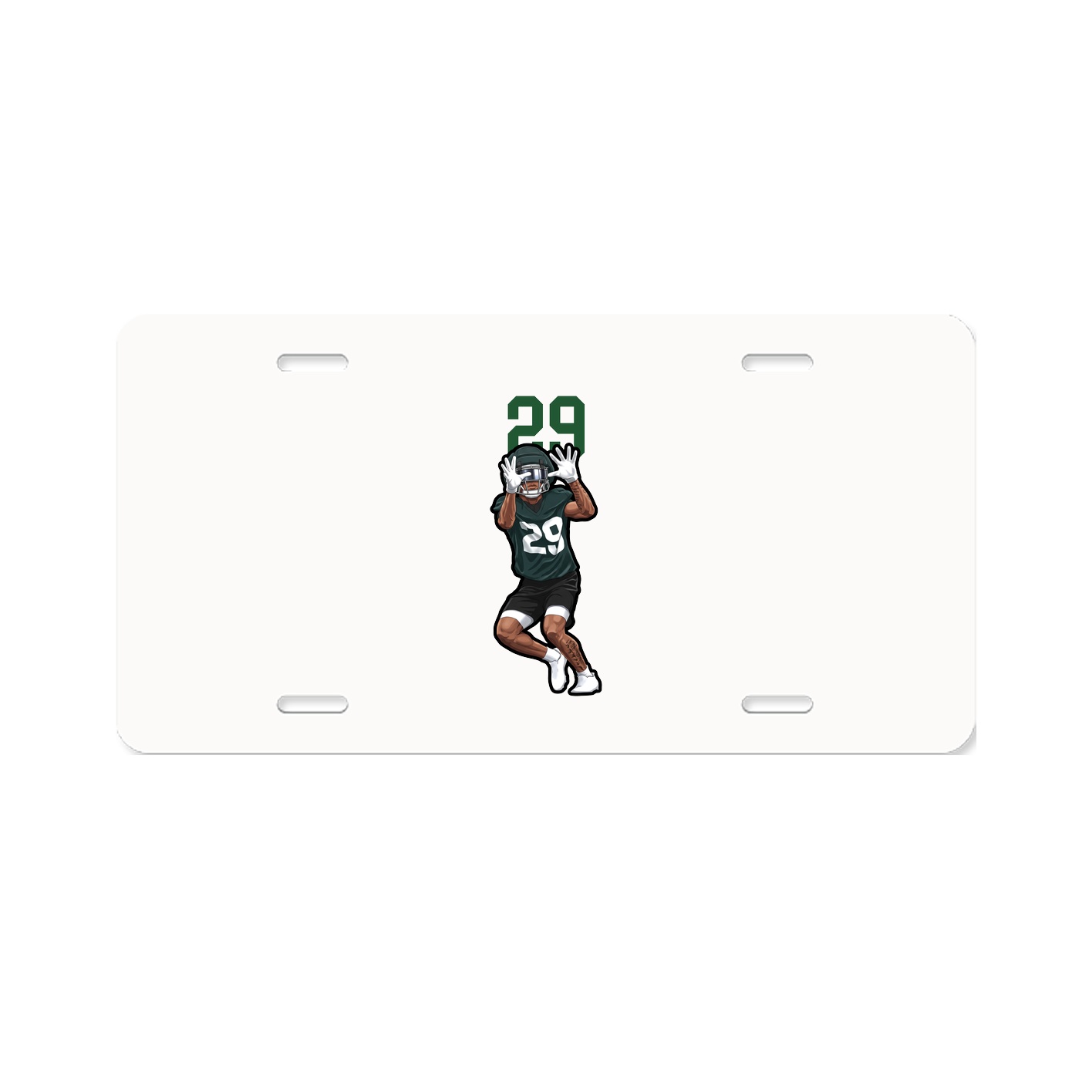 License Plate — Number Top in Classic