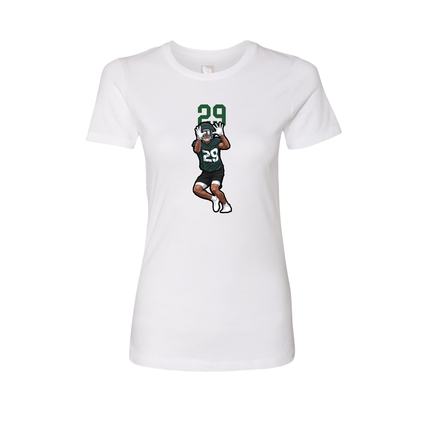 Fitted Women's Tee — Number Top in White