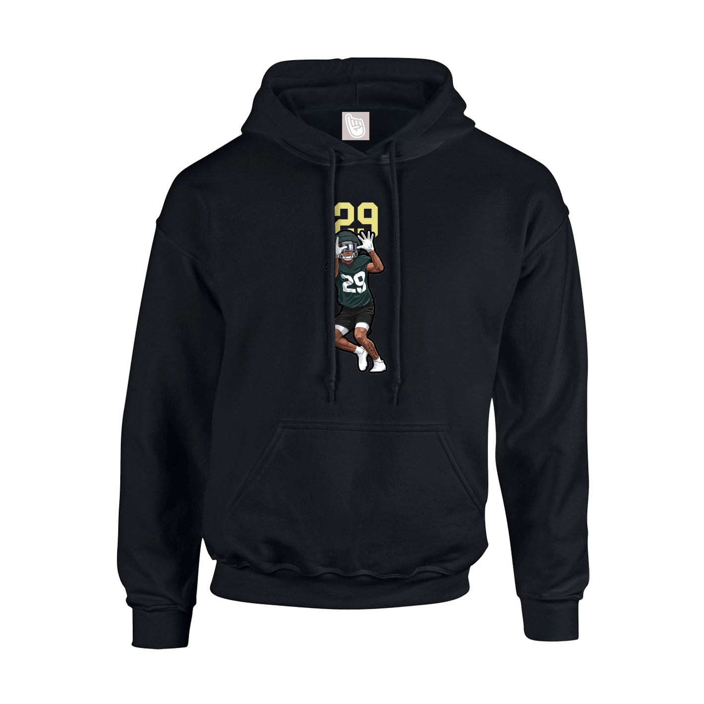 Youth Hoodie — Number Top in Black