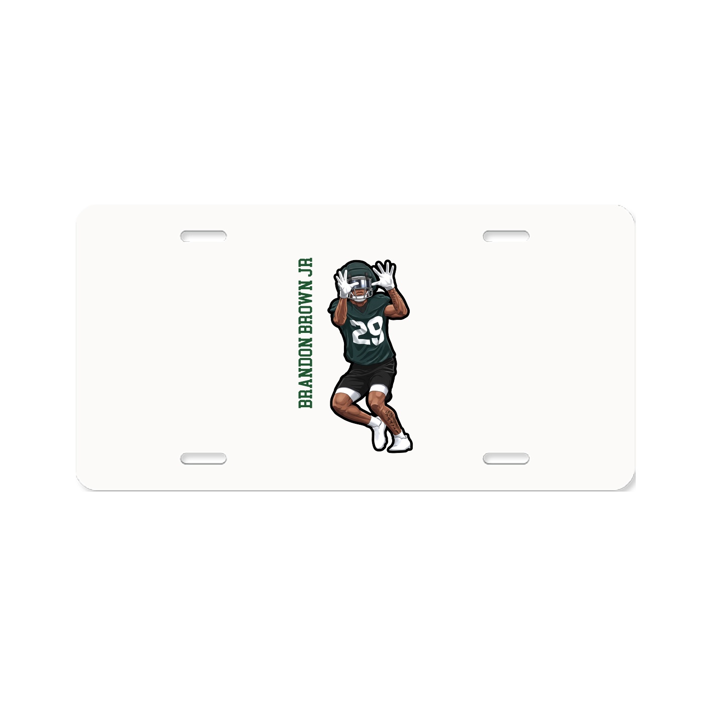 License Plate — Name Vertical in Classic