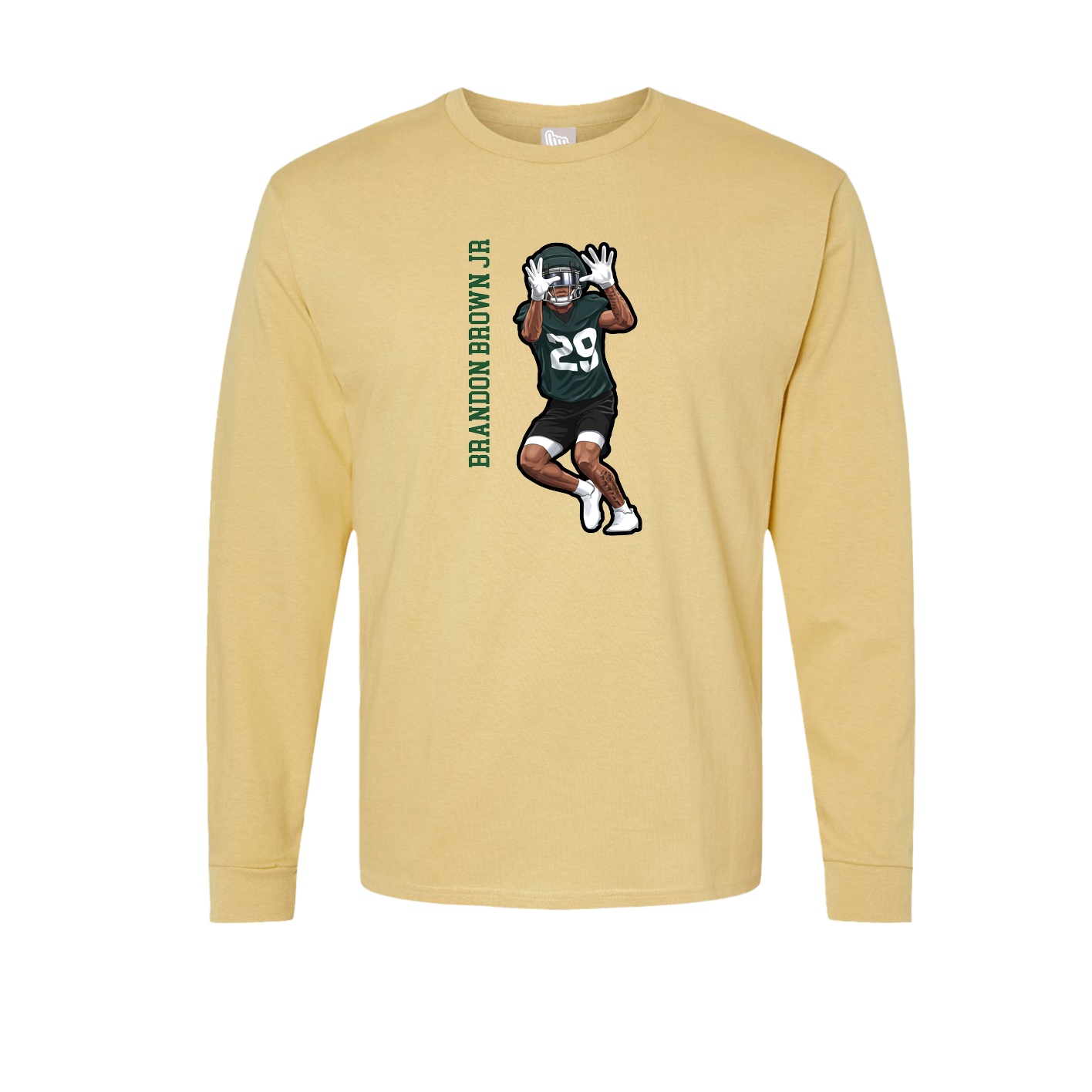 Long Sleeve Tee — Name Vertical in Vegas Gold