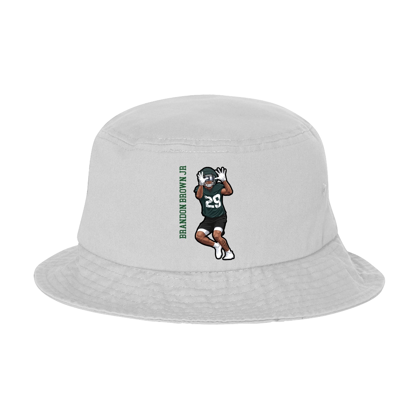 Bucket Cap — Name Vertical in White
