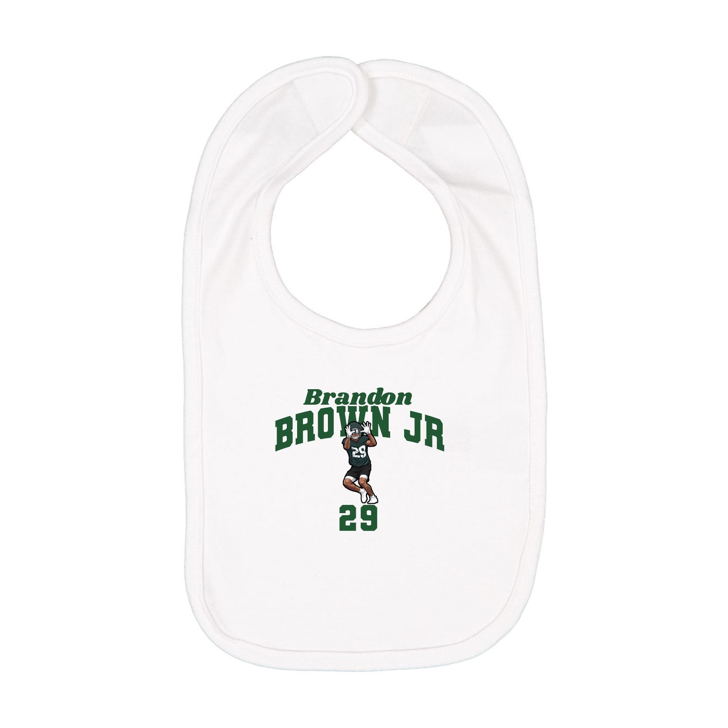 Infant Bib — Signature Arch in White