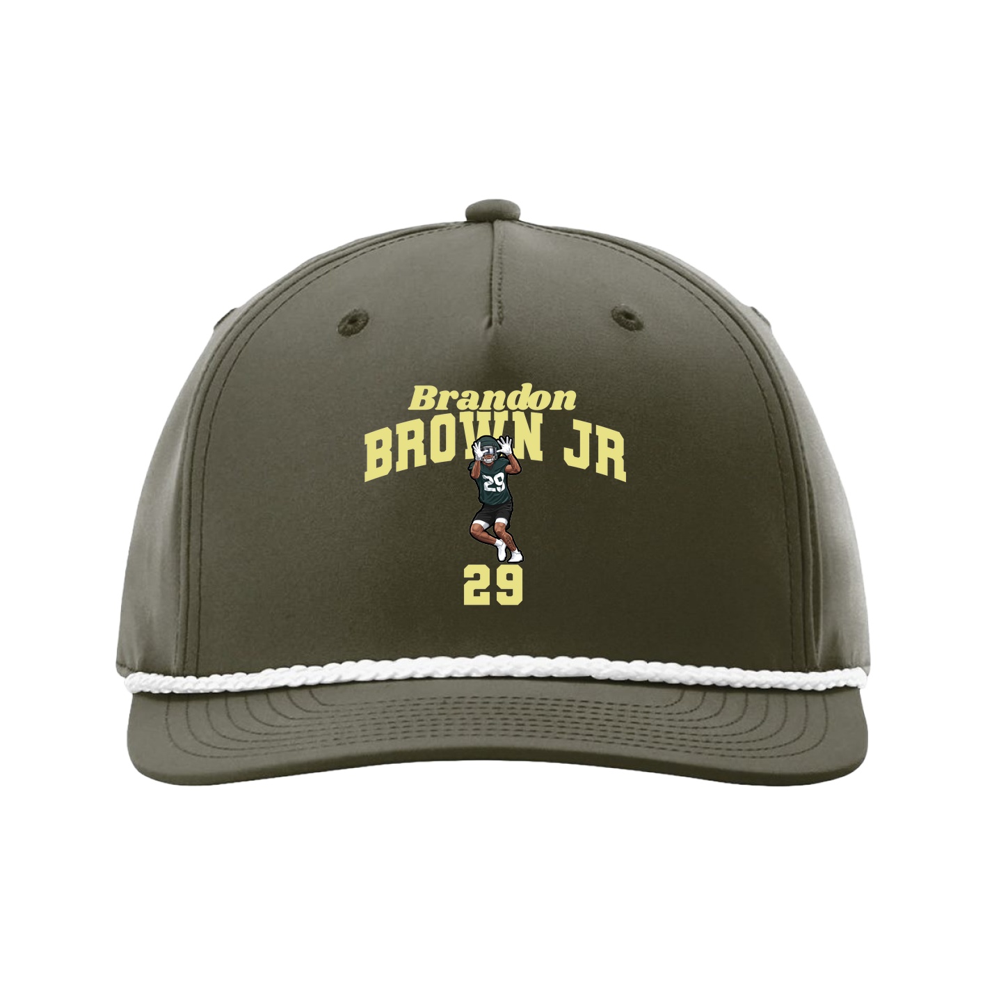 Five-Panel Classic Rope Cap — Signature Arch in Green