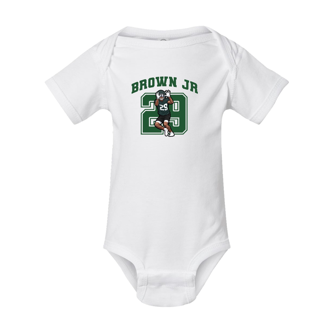 Baby Onesie — Number in White