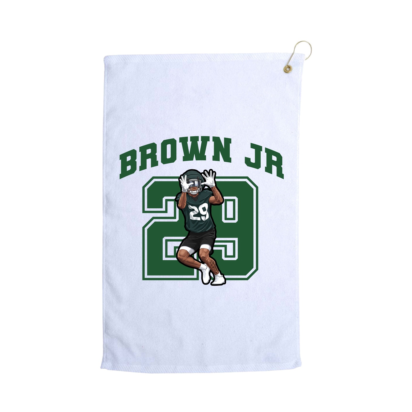 Golf Towel — Number in White
