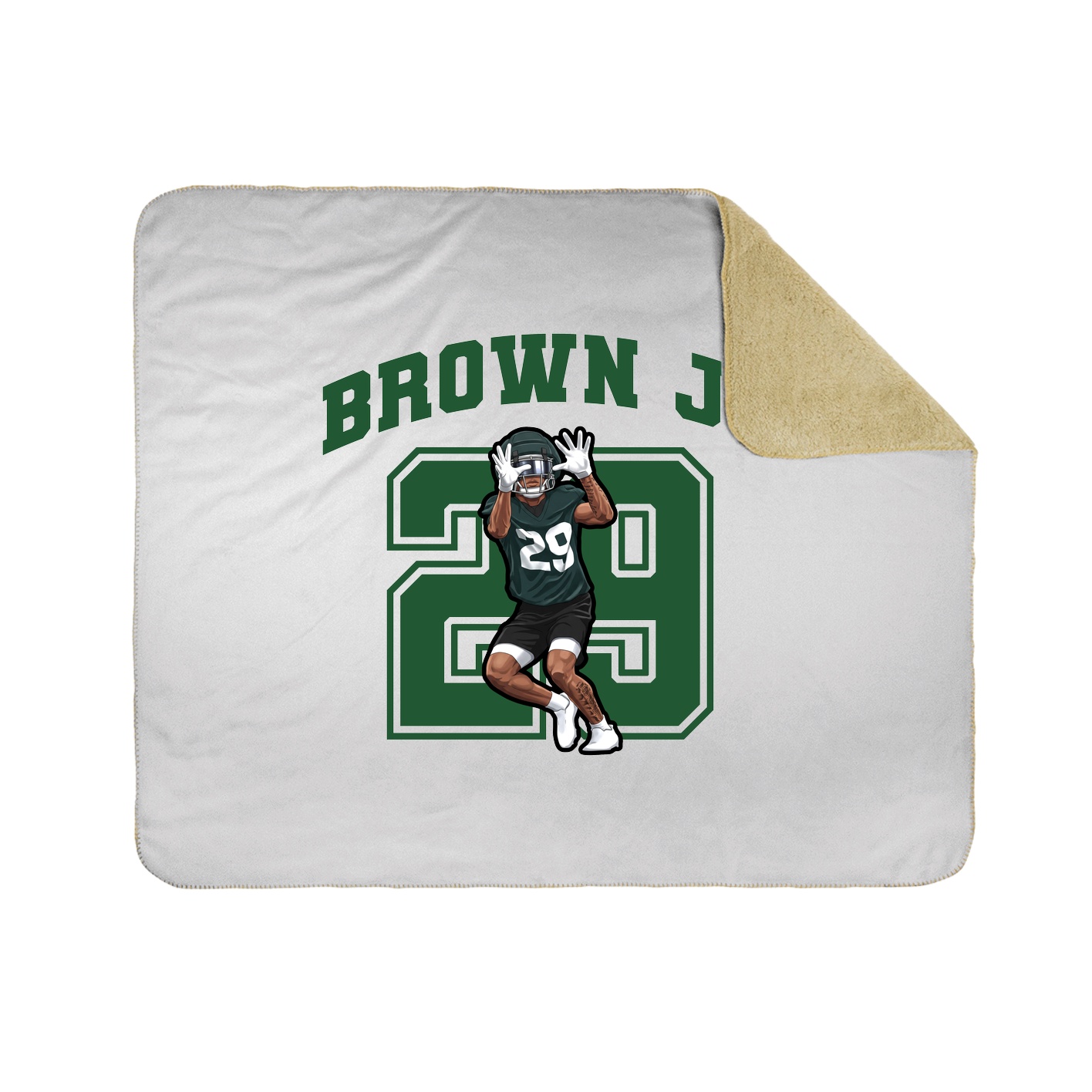 Throw Blanket — Number in White