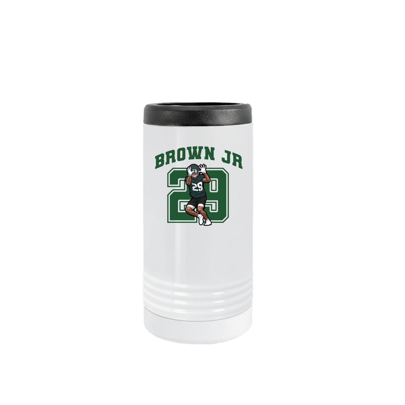 Slim Beverage Holder — Number in White