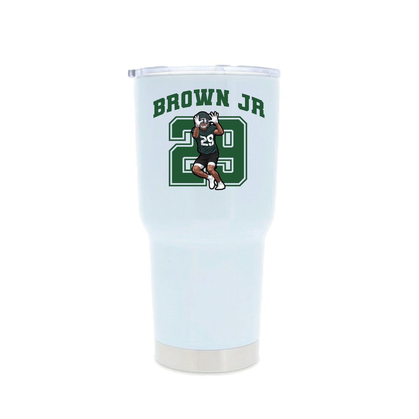 30oz Stainless Steel Tumbler — Number in White