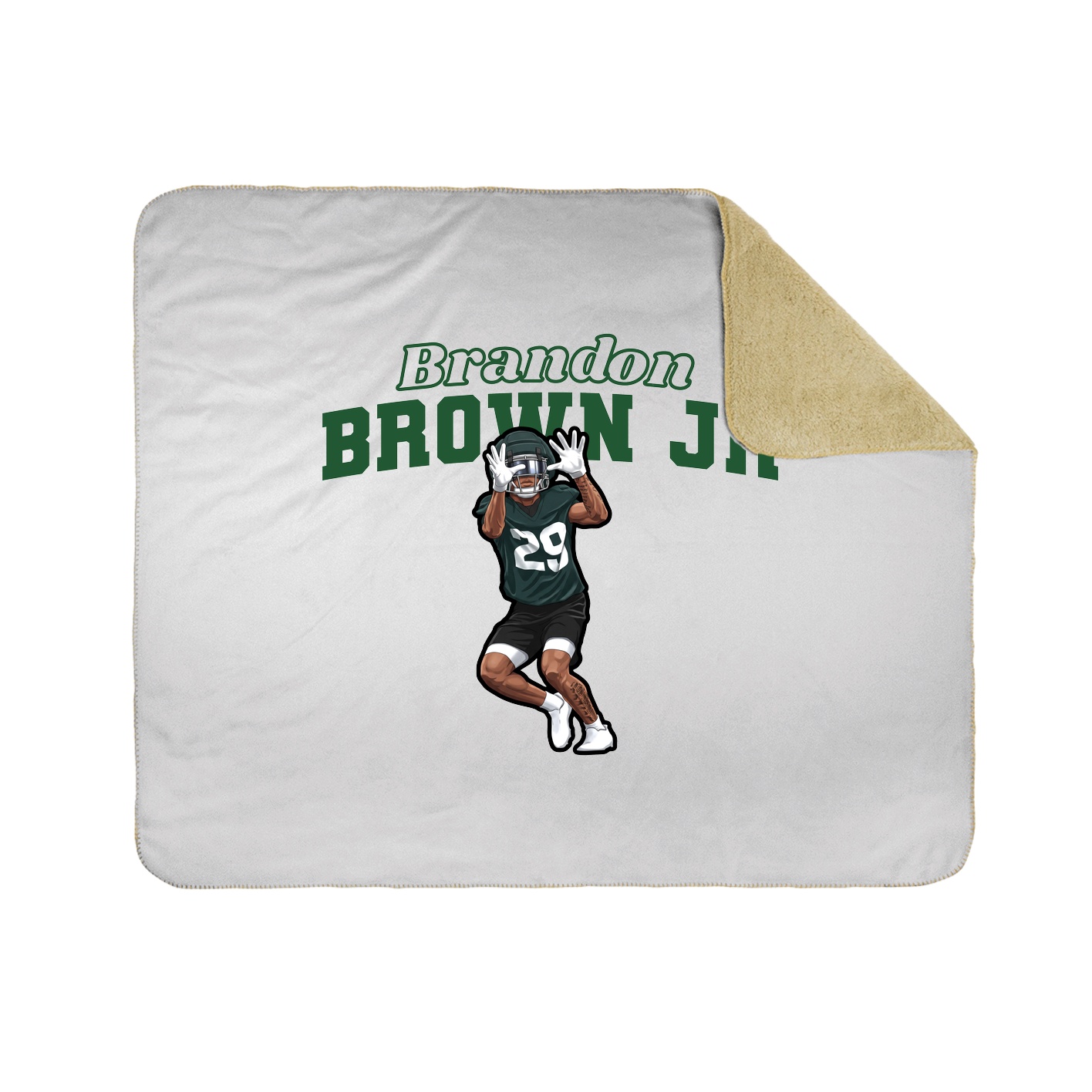 Throw Blanket — Name Arch in White