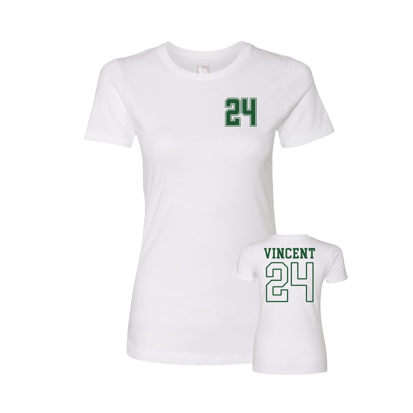 Womens Tee — Chest Back in White