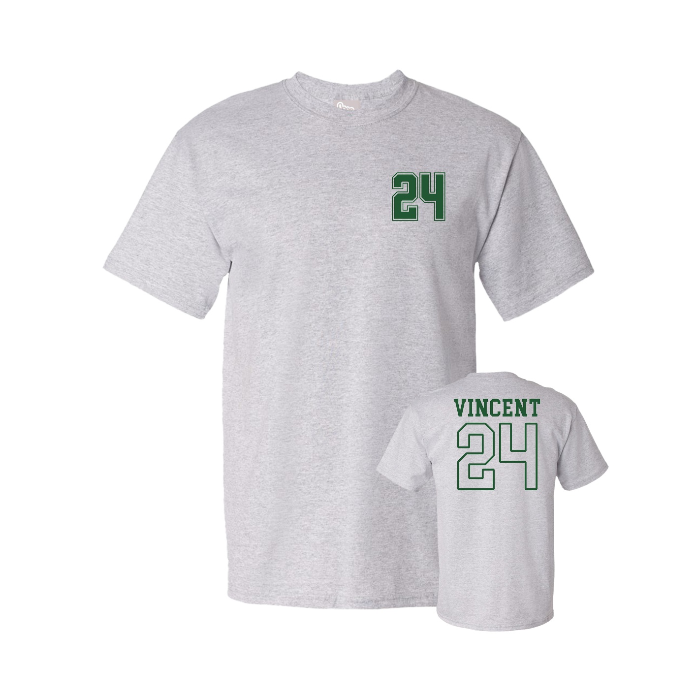 Youth Tee — Chest Back in Grey