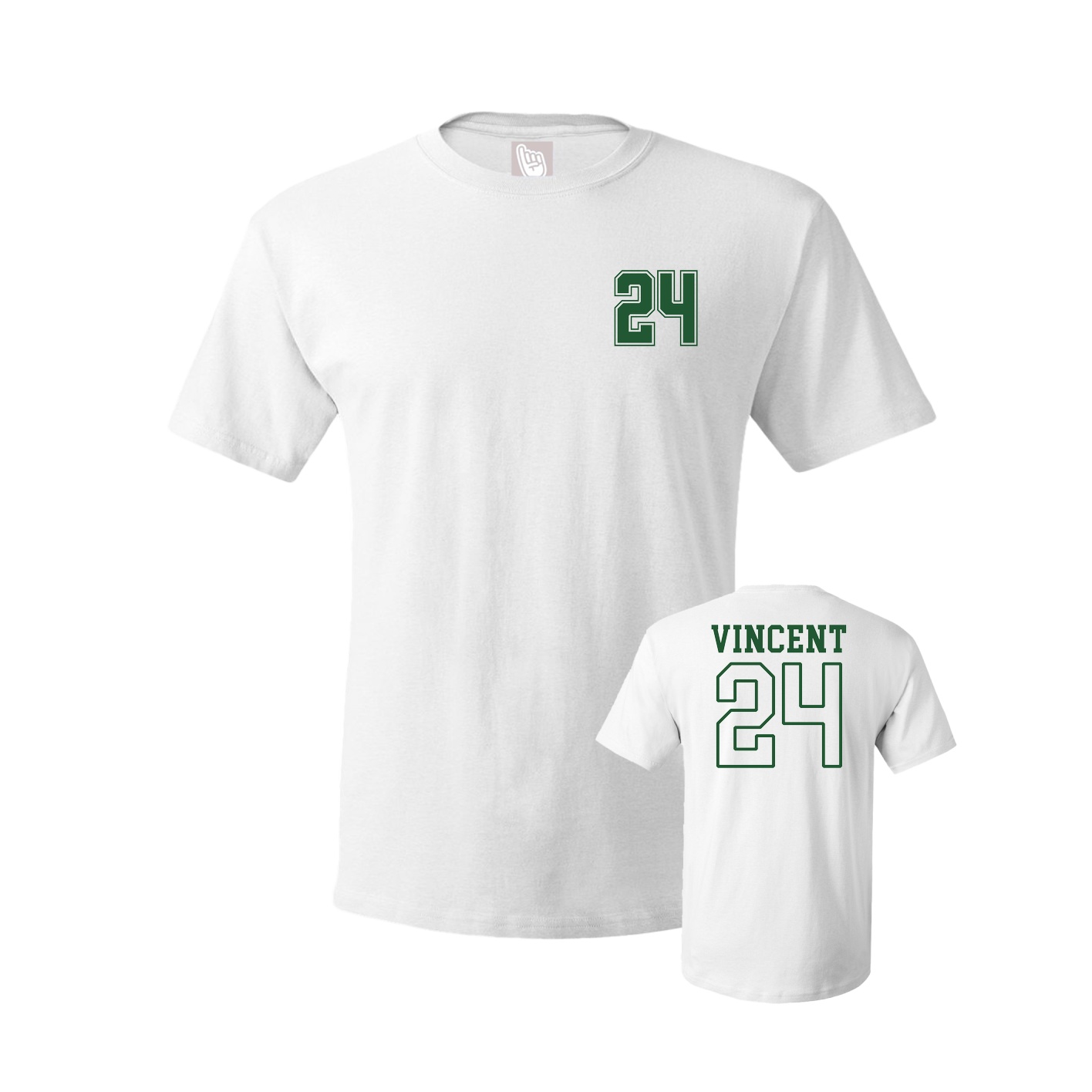 Youth Tee — Chest Back in White