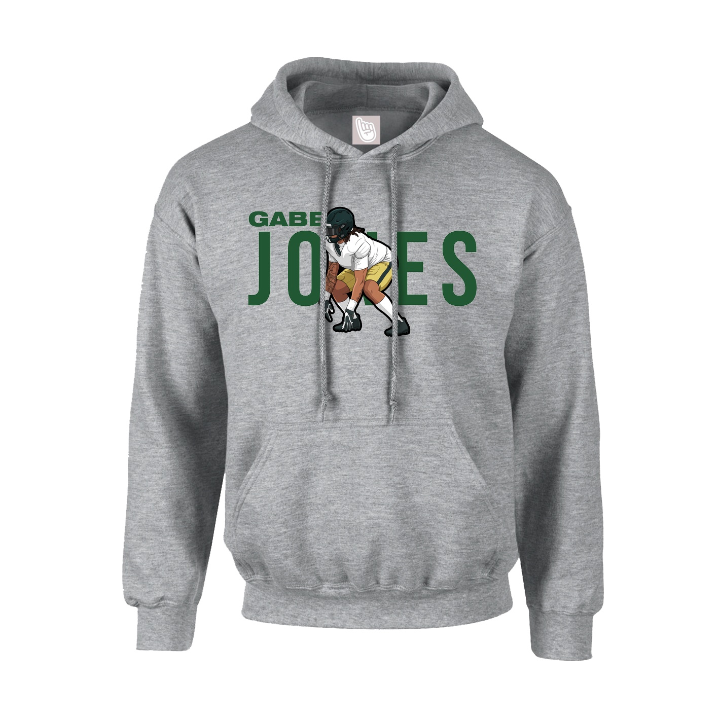 Youth Hoodie — Player Name in Grey