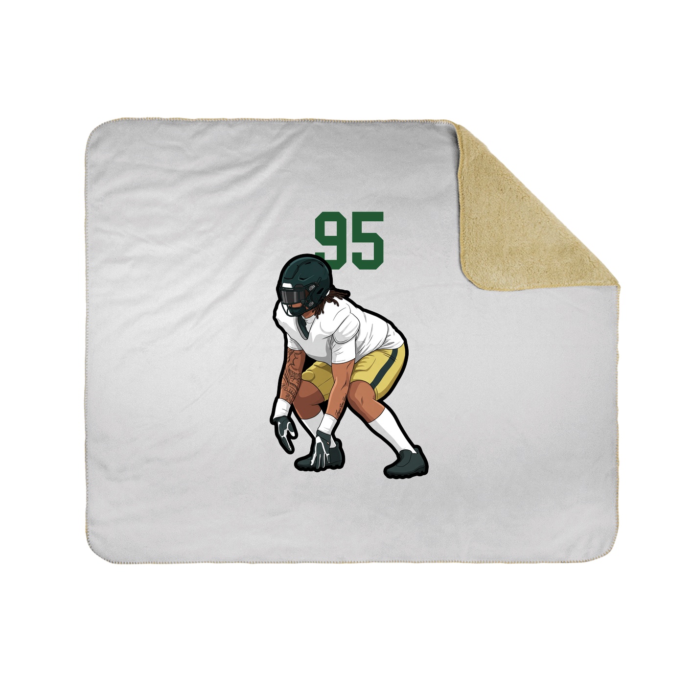 Throw Blanket — Number Top in White