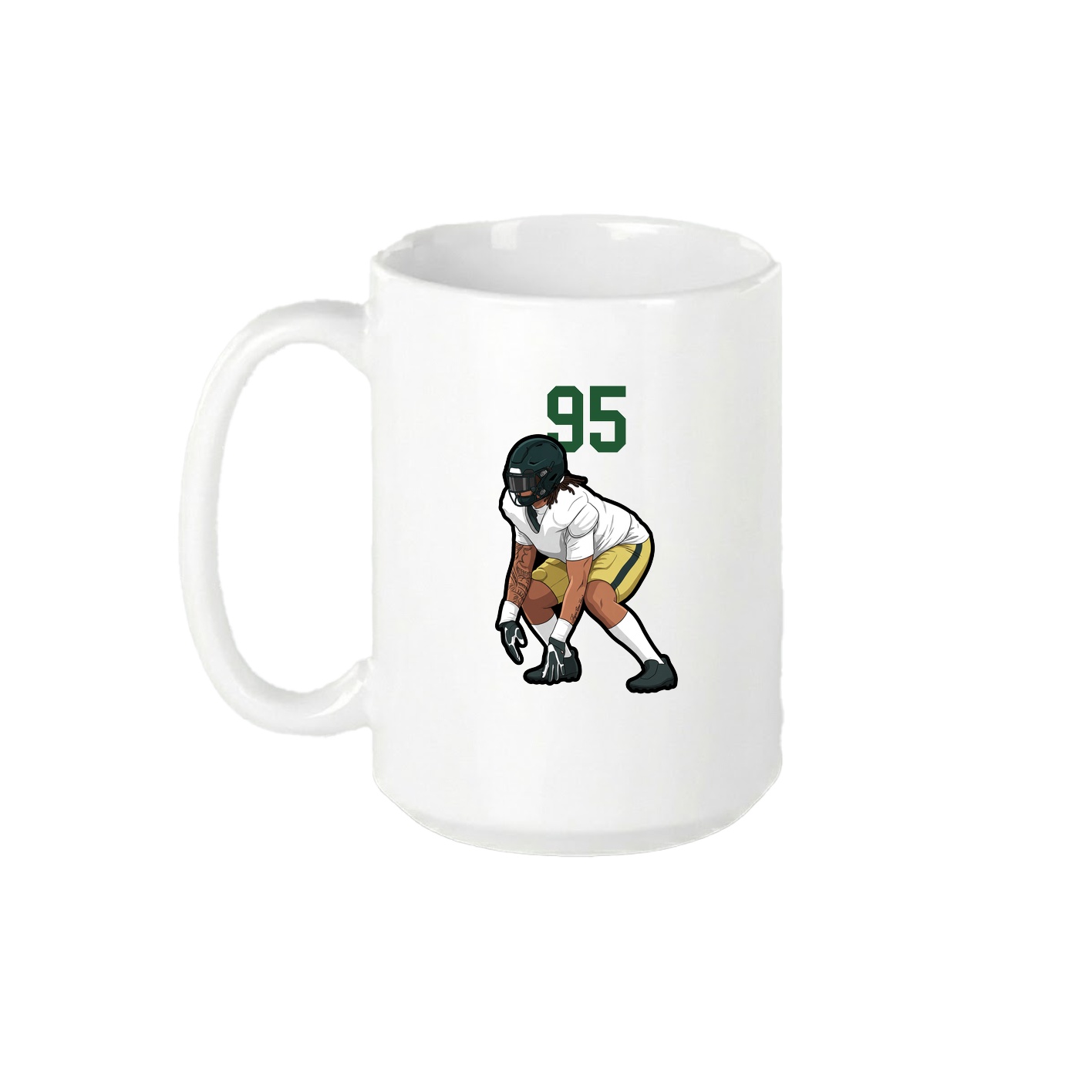 15oz Coffee Mug — Number Top in White