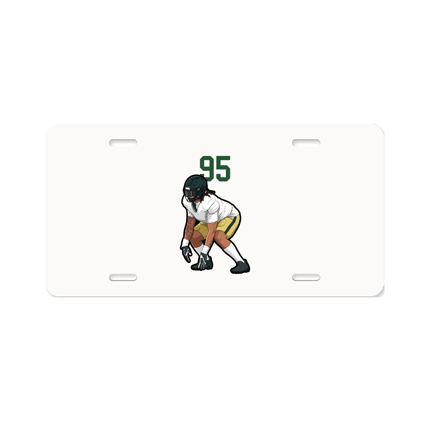 License Plate — Number Top in Classic
