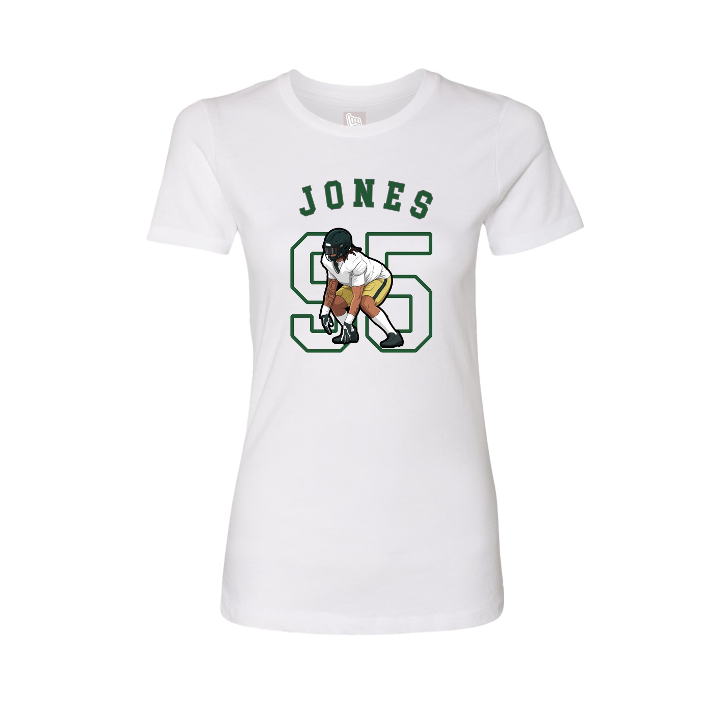 Fitted Women's Tee — Shirsey Arch in White
