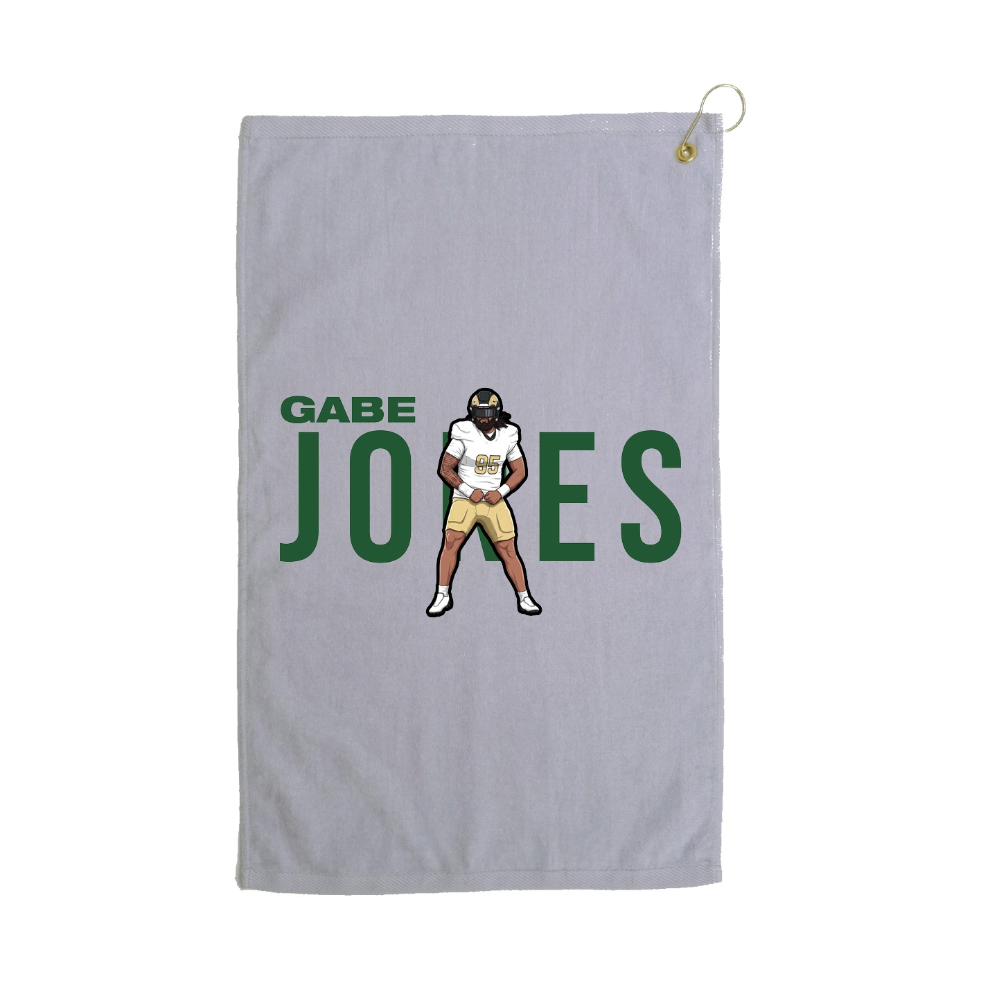 Golf Towel — Player Name in Grey